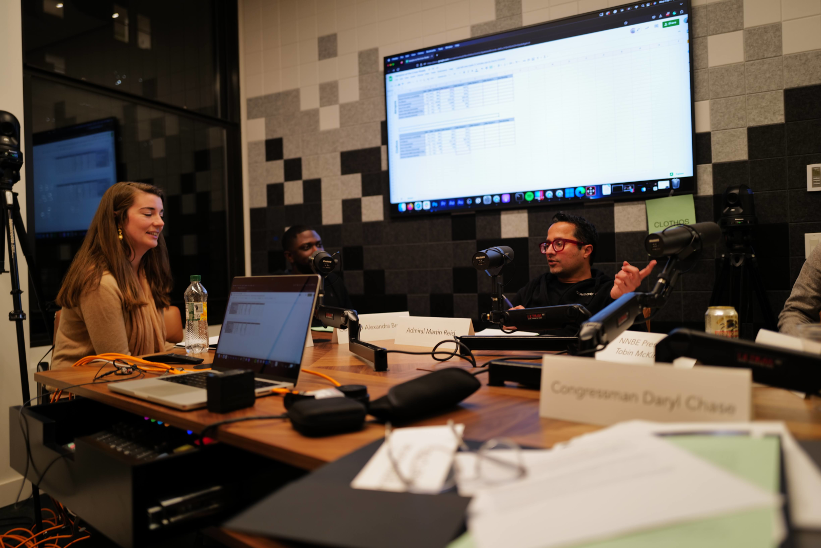 Players in “Hampton at the Cross-Roads” negotiate a series of Capitol Hill hearings on the future of the Norfolk Naval Shipyard. Photo by Josh Wolfe