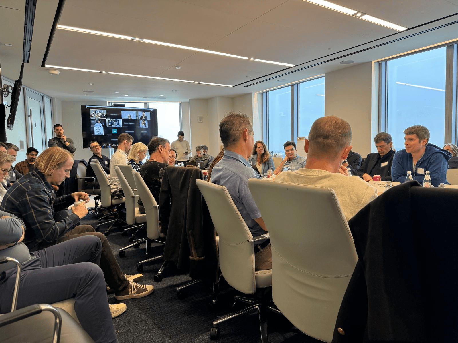 A distinguished group of election officials, tech CEOs and civil society professionals consider the implications of AI deep fakes in DeepFaked and DeepSixed? during the 2024 U.S. presidential election. Photo by Danny Crichton.