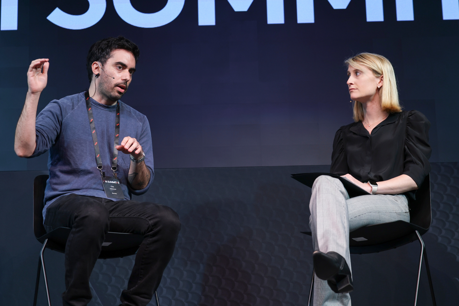 Cristóbal Valenzuela of Runway with Lux’s Grace Isford. Photo by Ben Hider.