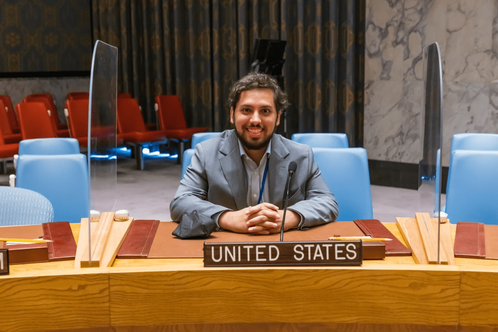 Laurence Pevsner at the United Nations Security Council in New York City.