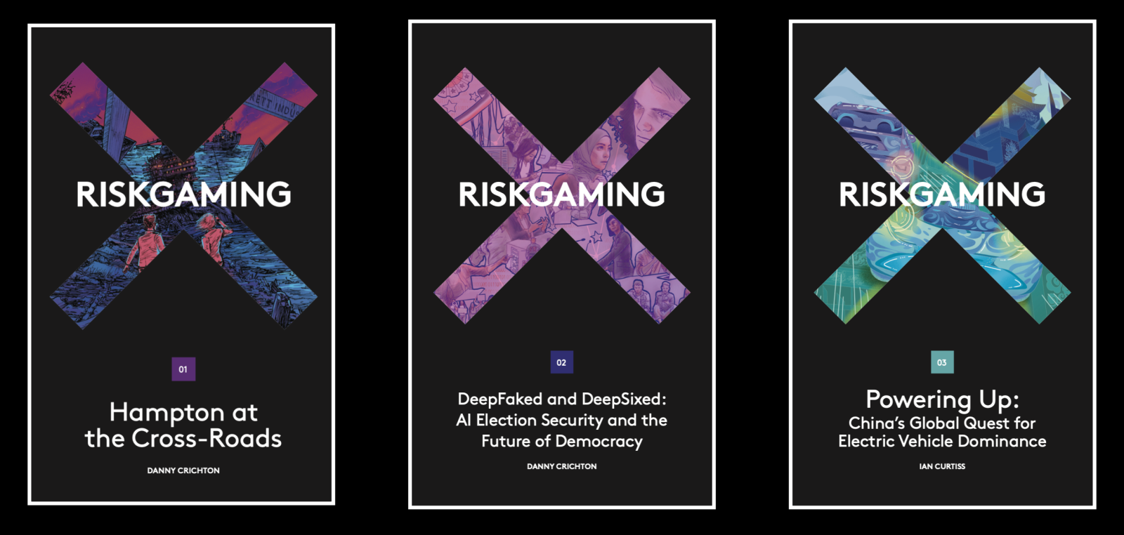 Riskgaming cover designs by Justin Barber.